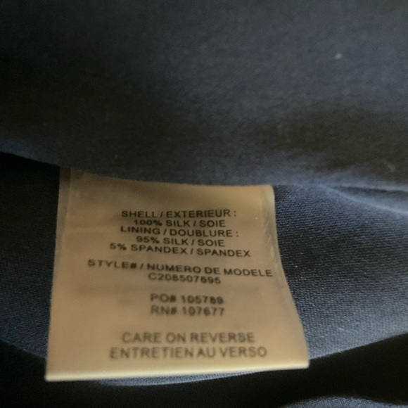 Alice + Olivia Silk Sleeveless Midi Dress Keyhole Back in Navy Size S/P - Picture 14 of 14